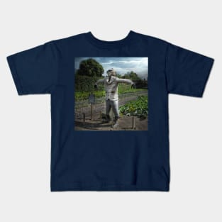 Thunder and lightening scarecrow.Vegetable and flower gardening Kids T-Shirt